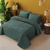 imageTribeca Living Brisbane Oversized Twin Quilt Bedding Set Solid 2Piece Quilted Bedspread Coverlet with Matching Pillow Sham Super Soft Fade and Wrinkle Resistant Quilts Silver GreyAtlantic