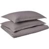 imageTribeca Living Brisbane Oversized Twin Quilt Bedding Set Solid 2Piece Quilted Bedspread Coverlet with Matching Pillow Sham Super Soft Fade and Wrinkle Resistant Quilts Silver GreyGray