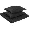 imageTribeca Living Velvet King Quilt Set ThreePiece Box Stitch Bedding Includes Oversized Quilt ampamp Two Shams 260GSM Super Soft Velvet TaupeBlack