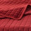 imageTribeca Living Velvet King Quilt Set ThreePiece Box Stitch Bedding Includes Oversized Quilt ampamp Two Shams 260GSM Super Soft Velvet TaupeBurgundy