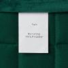 imageTribeca Living Velvet King Quilt Set ThreePiece Box Stitch Bedding Includes Oversized Quilt ampamp Two Shams 260GSM Super Soft Velvet TaupeEmerald Green