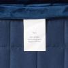 imageTribeca Living Velvet King Quilt Set ThreePiece Box Stitch Bedding Includes Oversized Quilt ampamp Two Shams 260GSM Super Soft Velvet TaupeNavy Blue