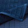 imageTribeca Living Velvet King Quilt Set ThreePiece Box Stitch Bedding Includes Oversized Quilt ampamp Two Shams 260GSM Super Soft Velvet TaupeNavy Blue