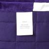 imageTribeca Living Velvet King Quilt Set ThreePiece Box Stitch Bedding Includes Oversized Quilt ampamp Two Shams 260GSM Super Soft Velvet TaupePurple