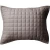imageTribeca Living Velvet King Quilt Set ThreePiece Box Stitch Bedding Includes Oversized Quilt ampamp Two Shams 260GSM Super Soft Velvet TaupeSmoke Grey