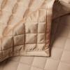 imageTribeca Living Velvet King Quilt Set ThreePiece Box Stitch Bedding Includes Oversized Quilt ampamp Two Shams 260GSM Super Soft Velvet TaupeTaupe