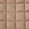 imageTribeca Living Velvet King Quilt Set ThreePiece Box Stitch Bedding Includes Oversized Quilt ampamp Two Shams 260GSM Super Soft Velvet TaupeTaupe