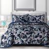 imagePariza Printed Oversized Velvet UltraSoft Luxury Quilt Set with Shams Wrinkle ampamp Fade Resitant AllSeason Diamond Stitching Durable and Fine Quality Queen MulticolorPariza Multicolor