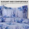 imageAZORES HOME Chloe Floral Printed UltraSoft 2Piece Oversized Quilt Set Easy Care and Fade Resistant  Twin GreenJolie Blue