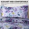 imageAZORES HOME Chloe Floral Printed UltraSoft 2Piece Oversized Quilt Set Easy Care and Fade Resistant  Twin GreenJuliette Deep Purple