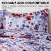 imageAZORES HOME Chloe Floral Printed UltraSoft 2Piece Oversized Quilt Set Easy Care and Fade Resistant  Twin GreenJuliette Red