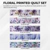 imageAZORES HOME Chloe Floral Printed UltraSoft 2Piece Oversized Quilt Set Easy Care and Fade Resistant  Twin GreenSerena Multicolor