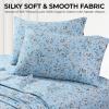 imageAzores 300 Thread Count Organic Cotton Deep Pocket Bed Sheet Set Fits up to 19 Inch Mattress  California King CarolinaYellowBlue