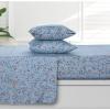 imageAzores 300 Thread Count Organic Cotton Deep Pocket Bed Sheet Set Fits up to 19 Inch Mattress  California King CarolinaYellowBlue