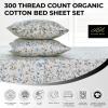 imageAzores 300 Thread Count Organic Cotton Deep Pocket Bed Sheet Set Fits up to 19 Inch Mattress  California King CarolinaYellowCream