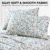 imageAzores 300 Thread Count Organic Cotton Deep Pocket Bed Sheet Set Fits up to 19 Inch Mattress  California King CarolinaYellowCream