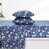 imageAzores 300 Thread Count Organic Cotton Deep Pocket Bed Sheet Set Fits up to 19 Inch Mattress  California King CarolinaYellowDark Blue
