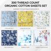imageAzores 300 Thread Count Organic Cotton Deep Pocket Bed Sheet Set Fits up to 19 Inch Mattress  California King CarolinaYellowYellow
