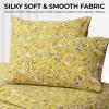 imageAzores 300 Thread Count Organic Cotton Deep Pocket Bed Sheet Set Fits up to 19 Inch Mattress  California King CarolinaYellowYellow