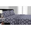imageTribeca Living 100 Cotton Flannel Sheet Set  200 GSM Deep Pocket Ultra Soft ampamp Cozy California King Damask PrintedDamask Multi