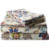 imageTribeca Living 100 Cotton Flannel Sheet Set  200 GSM Deep Pocket Ultra Soft ampamp Cozy California King Damask PrintedMulticolored