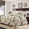 imageTribeca Living FLOQUILTTWBL Lyon Printed Oversized Geometric Quilt Set Twin Floral MultiFloral Multi