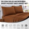 imageTribeca Living MF110DPSSCKPU Solid Deep Pocket Sheet Set California King PurpleCamel