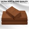 imageTribeca Living MF110DPSSCKPU Solid Deep Pocket Sheet Set California King PurpleCamel