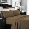 imageTribeca Living MF110DPSSCKPU Solid Deep Pocket Sheet Set California King PurpleChocolate