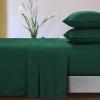 imageTribeca Living MF110DPSSCKPU Solid Deep Pocket Sheet Set California King PurpleEmerald Green