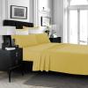 imageTribeca Living MF110DPSSCKPU Solid Deep Pocket Sheet Set California King PurpleGold