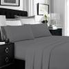 imageTribeca Living MF110DPSSCKPU Solid Deep Pocket Sheet Set California King PurpleGrey