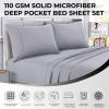 imageTribeca Living MF110DPSSCKPU Solid Deep Pocket Sheet Set California King PurplePlatinum