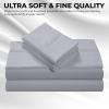 imageTribeca Living MF110DPSSCKPU Solid Deep Pocket Sheet Set California King PurplePlatinum