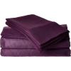 imageTribeca Living MF110DPSSCKPU Solid Deep Pocket Sheet Set California King PurplePurple