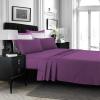 imageTribeca Living MF110DPSSCKPU Solid Deep Pocket Sheet Set California King PurplePurple
