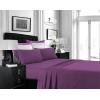 imageTribeca Living MF110DPSSCKPU Solid Deep Pocket Sheet Set California King PurplePurple