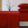 imageTribeca Living MF110DPSSCKPU Solid Deep Pocket Sheet Set California King PurpleRust