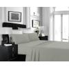 imageTribeca Living MF110DPSSCKPU Solid Deep Pocket Sheet Set California King PurpleSilver Grey