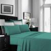 imageTribeca Living MF110DPSSCKPU Solid Deep Pocket Sheet Set California King PurpleTeal