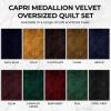 imageTribeca Living Oversized Velvet Quilt 2Piece Twin Bed Set 260GSM Soft Quilted Velvet Includes One Quilt ampamp One Sham CamelCamel