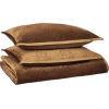 imageTribeca Living Oversized Velvet Quilt 2Piece Twin Bed Set 260GSM Soft Quilted Velvet Includes One Quilt ampamp One Sham CamelCamel