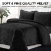 imageTribeca Living Oversized Velvet Quilt 2Piece Twin Bed Set 260GSM Soft Quilted Velvet Includes One Quilt ampamp One Sham CamelSteel Grey