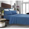 imageTribeca Living SOLFL170SSCKCH Solid 5Ounce Flannel Extra Deep Pocket Cal Chocolate California King Sheet SetDark Blue