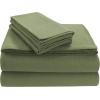 imageTribeca Living SOLFL170SSCKCH Solid 5Ounce Flannel Extra Deep Pocket Cal Chocolate California King Sheet SetGreen