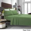 imageTribeca Living SOLFL170SSCKCH Solid 5Ounce Flannel Extra Deep Pocket Cal Chocolate California King Sheet SetGreen