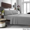imageTribeca Living SOLFL170SSCKCH Solid 5Ounce Flannel Extra Deep Pocket Cal Chocolate California King Sheet SetSilver Grey