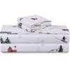 imageTribeca Living Solid Flannel Cal King Sheet Set Super Soft 100 Cotton Extra Deep Pockets NaturalAspen