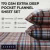 imageTribeca Living Solid Flannel Cal King Sheet Set Super Soft 100 Cotton Extra Deep Pockets NaturalBrown