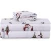 imageTribeca Living Solid Flannel Cal King Sheet Set Super Soft 100 Cotton Extra Deep Pockets NaturalGnomes